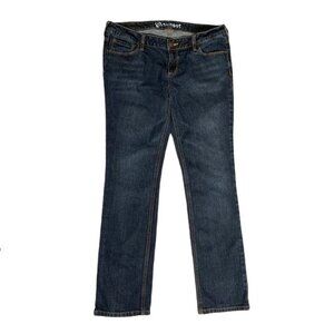 Bullhead Denim Jeans Womens Size 11 Large Straight Leg Stretch Dark Blue Pants